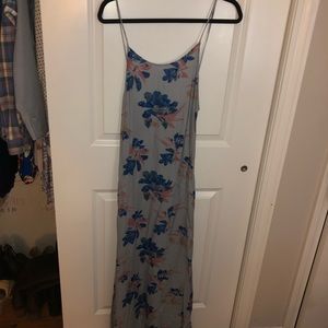 Blue maxi dress with flowers